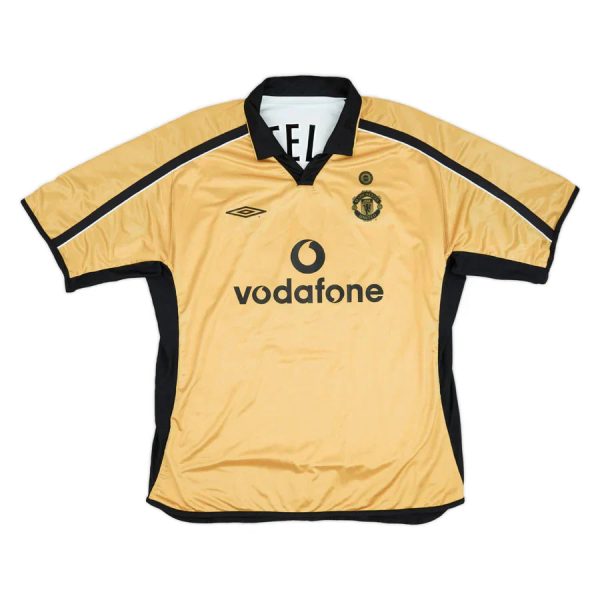 2002-03 Manchester United FC Equipacion Especial Blanco Dorado 100 Aniversario