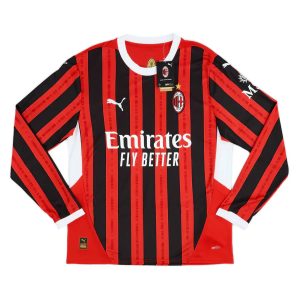 2024-25 AC Milan 1a Equipacion Manga Larga