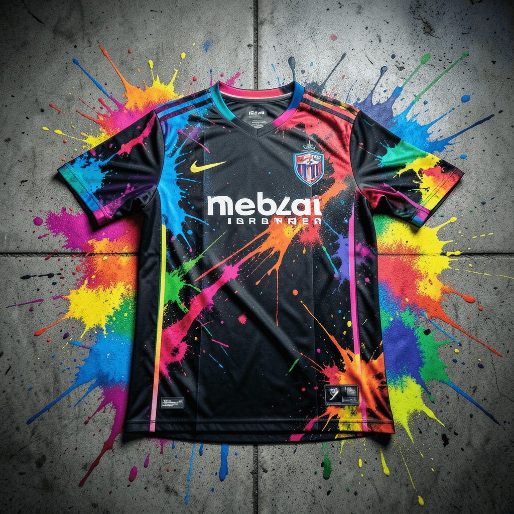 Camiseta de fútbol con inspiración en artistas urbanos y graffiti