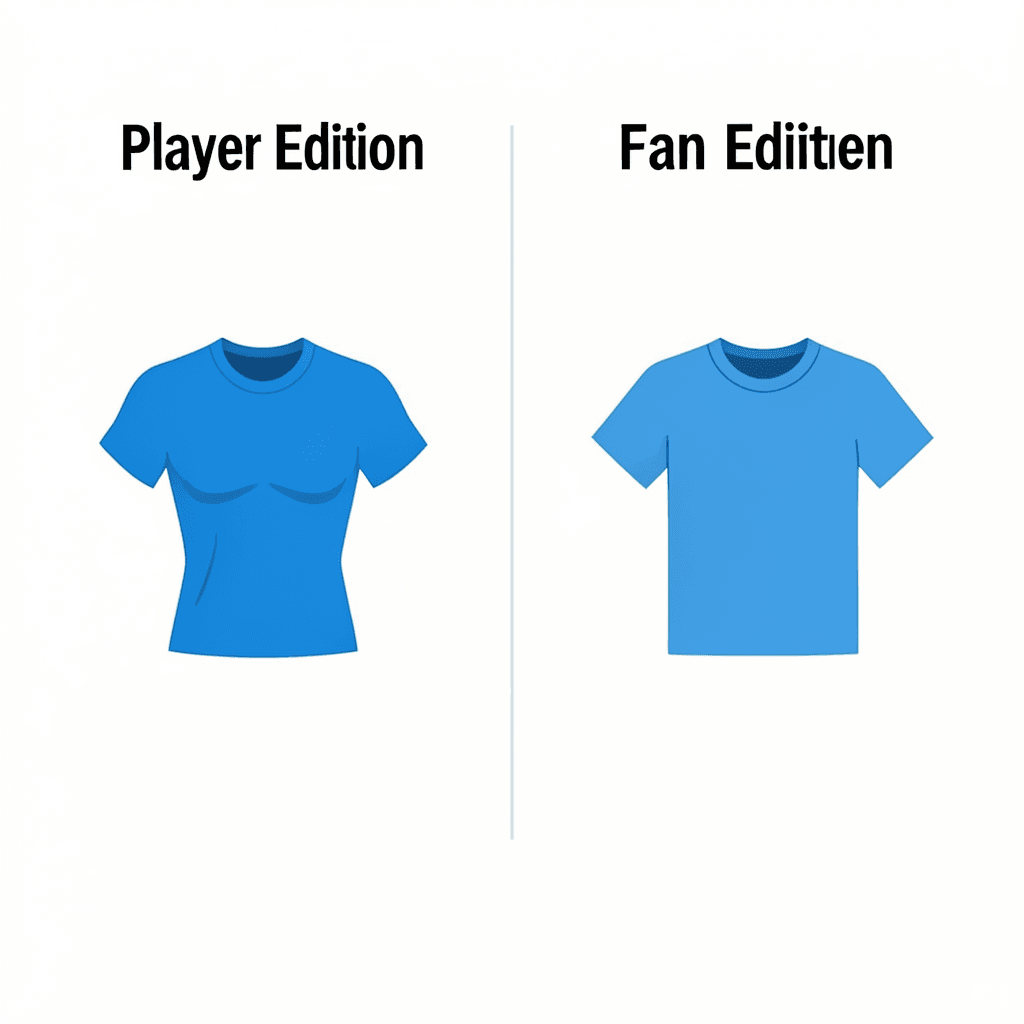 Gráfico comparativo entre camisetas edición jugador y edición aficionado