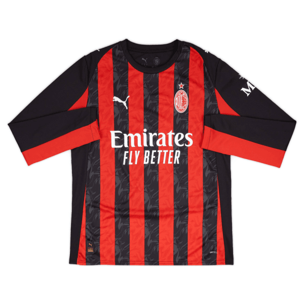 2025-26 AC Milan 1a Equipación Manga Larga